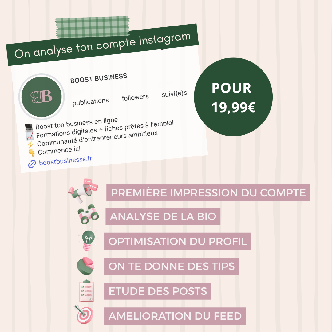 Ton audit Instagram personnalisé